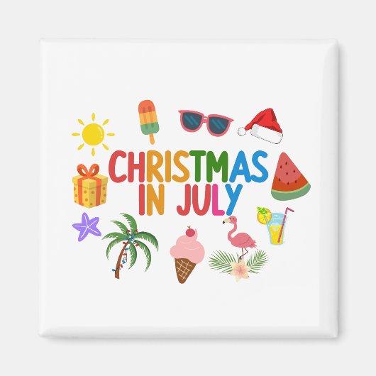 Kerstmis in juli magneet (Voorkant)