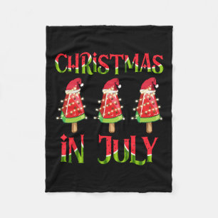 Kerstmis in juli Man watermeloenen zomer Fleece Deken