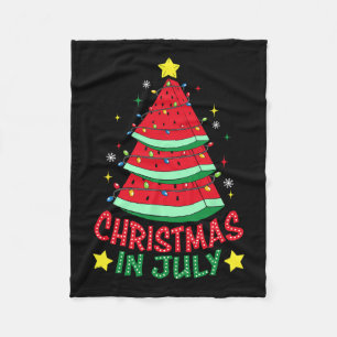 Kerstmis in juli Man watermeloenen zomer Fleece Deken