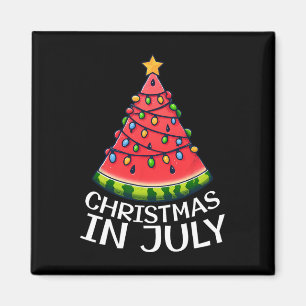 Kerstmis in juli Man watermeloenen zomer Magneet