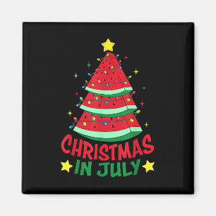 Kerstmis in juli Man watermeloenen zomer Magneet
