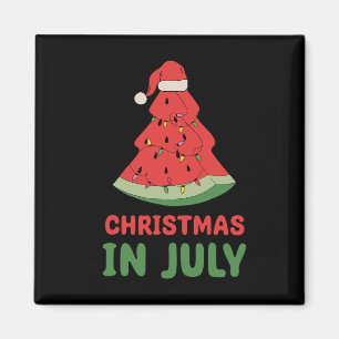 Kerstmis in juli Man watermeloenen zomer Magneet