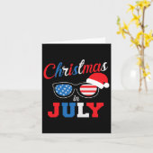 Kerstmis in juli Mannen met zomervakantie Kaart (Gele Bloem)