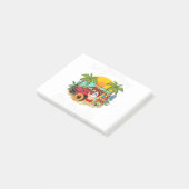 Kerstmis in juli - medio jaar rapport nog steeds o post-it® notes (Schuin)