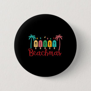 Kerstmis in juli Merry Beachmas Zomer Vakantie Ronde Button 5,7 Cm