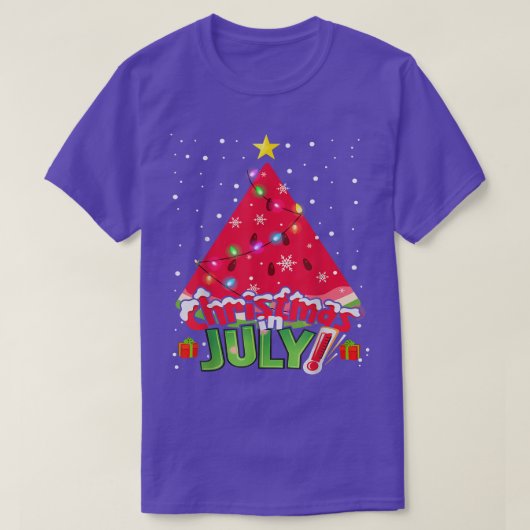 Kerstmis in juli Merry Watermelon Summer Vacking T-shirt (Design voorkant)