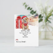 Kerstmis in juli met Briefkaart van de Dog Santa C (Staand voorkant)