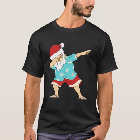 Kerstmis in juli met de kerstman Hawaiian som T-shirt (Voorkant)