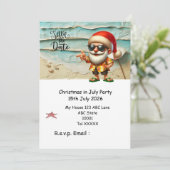 Kerstmis in juli met DE KERSTMAN Sla de datum op Kaart (Staand voorkant)