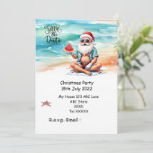 Kerstmis in juli met DE KERSTMAN Sla de datum op Kaart (Staand voorkant)