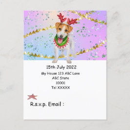 Kerstmis in juli met Dog Santa Claus Briefkaart