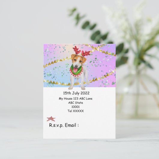 Kerstmis in juli met Dog Santa Claus Briefkaart (Staand voorkant)