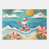 Kerstmis in juli met KERSTMAN Inpakpapier Vel (Voorkant 2)