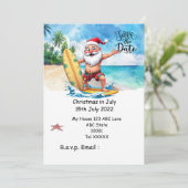 Kerstmis in juli met KLAAS DE SANTA Save the date Kaart (Staand voorkant)