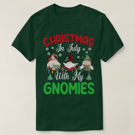 Kerstmis in juli met mijn kabouters grappige zomer t-shirt (Design voorkant)