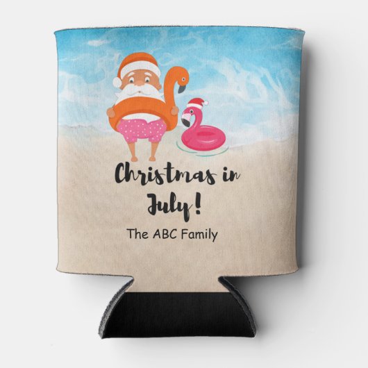 Kerstmis in juli met SANTA CLAUS Blikjeskoeler (Voorkant)
