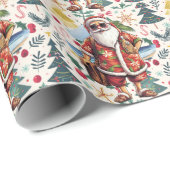 Kerstmis in juli met SANTA CLAUS Cadeaupapier (Rol Hoek)