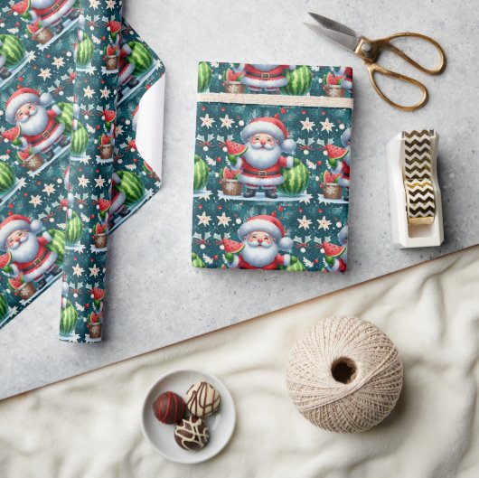 Kerstmis in juli met SANTA CLAUS Cadeaupapier (Crafts)