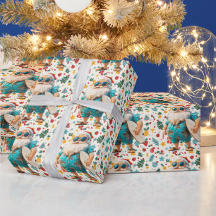 Kerstmis in juli met SANTA CLAUS Cadeaupapier