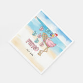 Kerstmis in juli met SANTA CLAUS Flamingo Servet (Hoek)