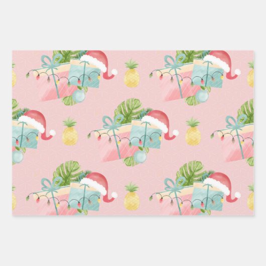 Kerstmis in juli met SANTA CLAUS Inpakpapier Vel (Voorkant 2)