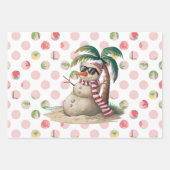 Kerstmis in juli met SANTA CLAUS Inpakpapier Vel (Voorkant 3)