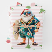 Kerstmis in juli met SANTA CLAUS Inpakpapier Vel (In situ)