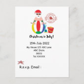 Kerstmis in juli met SANTA CLAUS op het strand Briefkaart (Voorkant)
