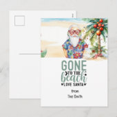 Kerstmis in juli met SANTA CLAUS op het strand Feestdagenkaart (Voorkant / Achterkant)