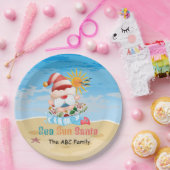 Kerstmis in juli met SANTA CLAUS Papieren Bordje (Feest)