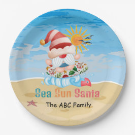Kerstmis in juli met SANTA CLAUS Papieren Bordje