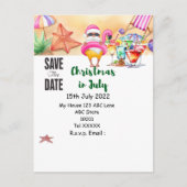 Kerstmis in juli met SANTA CLAUS Save the date Briefkaart (Voorkant)
