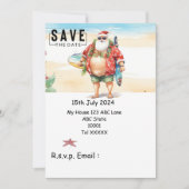 Kerstmis in juli met SANTA CLAUS Save the date Kaart (Voorkant)