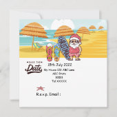 Kerstmis in juli met SANTA CLAUS Save the date Kaart (Voorkant)