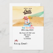 Kerstmis in juli met SANTA CLAUS Save the date Kaart (Voorkant / Achterkant)