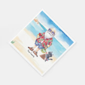 Kerstmis in juli met SANTA CLAUS Servet (Hoek)