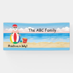 Kerstmis in juli met SANTA CLAUS Spandoek