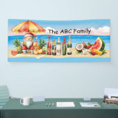 Kerstmis in juli met SANTA CLAUS Spandoek (Beurs)