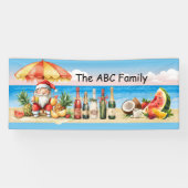 Kerstmis in juli met SANTA CLAUS Spandoek (Horizontaal)