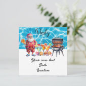 Kerstmis in juli met Sinterklaas op het strand  Va Kaart (Staand voorkant)