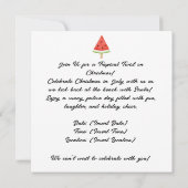 Kerstmis in juli met Sinterklaas op het strand  Va Kaart (Achterkant)