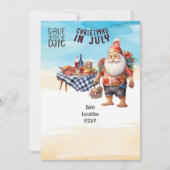 Kerstmis in juli met SINTERKLAAS Strand Kaart (Voorkant)