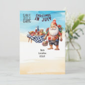 Kerstmis in juli met SINTERKLAAS Strand Kaart (Staand voorkant)