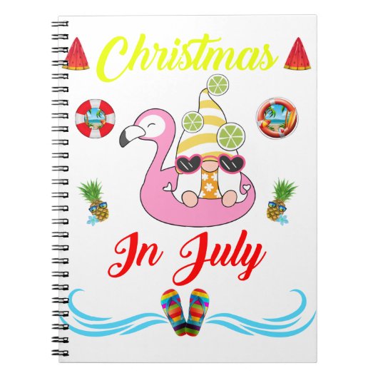 Kerstmis in juli notitieboek (Voorkant)