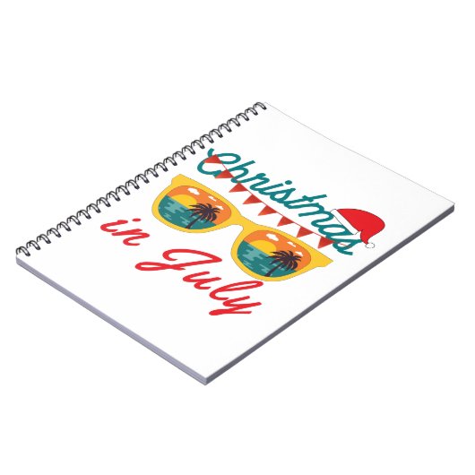 Kerstmis in juli notitieboek (Linkerzijde)