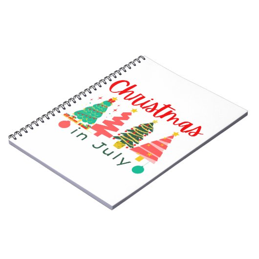 Kerstmis in juli notitieboek (Linkerzijde)