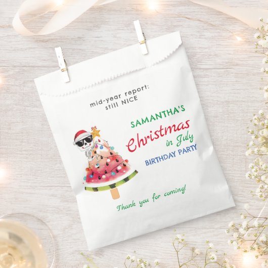 Kerstmis in Juli Ondeugend of Leuke Peuter Verjaar Bedankzakje (Geknipt)