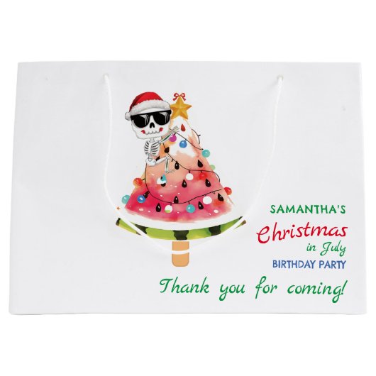 Kerstmis in Juli Ondeugend of Leuke Peuter Verjaar Groot Cadeauzakje (Voorkant)