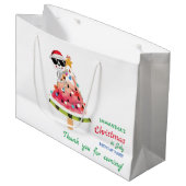 Kerstmis in Juli Ondeugend of Leuke Peuter Verjaar Groot Cadeauzakje (Voorkant Gekanteld)