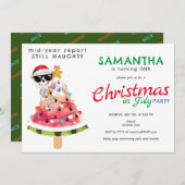 Kerstmis in Juli Ondeugend of Leuke Peuter Verjaar Kaart (Voorkant / Achterkant)